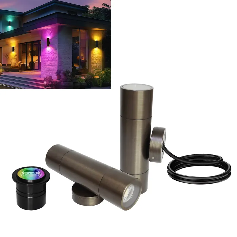 Smart Gardening - Durable Brass Outdoor LED Wall Light