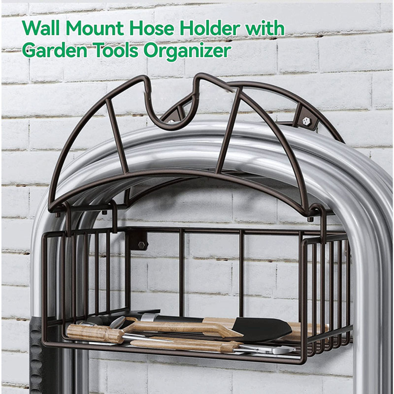 Smart Garden Storage - Wall Mount Garden Hose Holder with