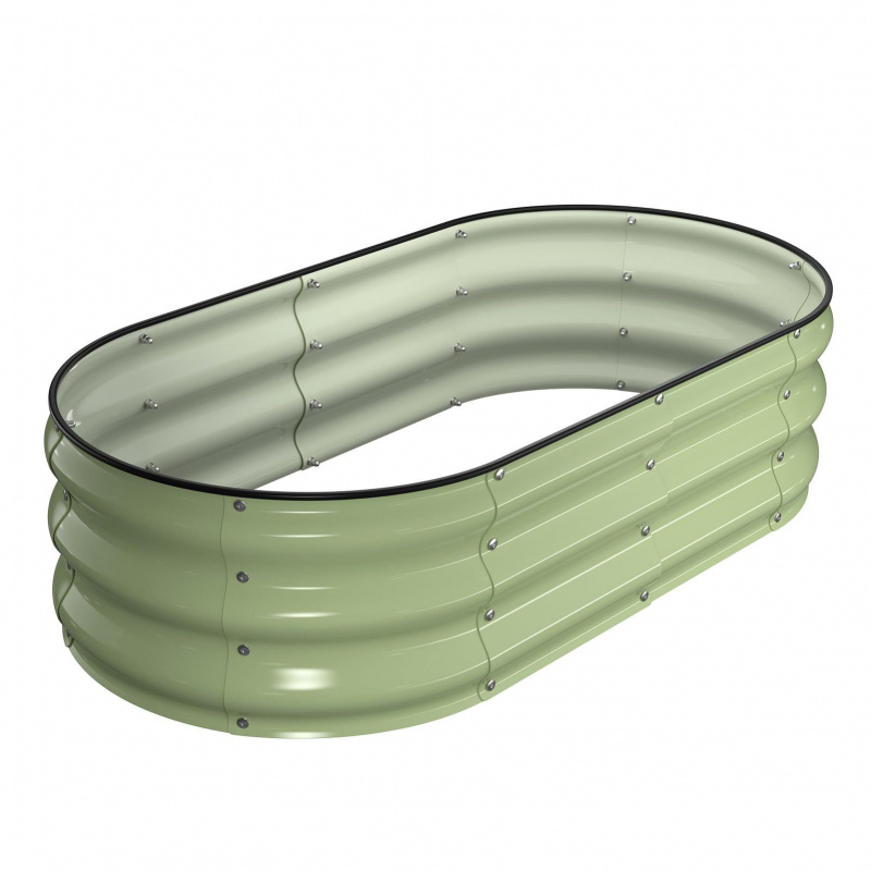 1PCS Oval-shaped Galvanized St - Smart Garden Storage ulasan dan harga