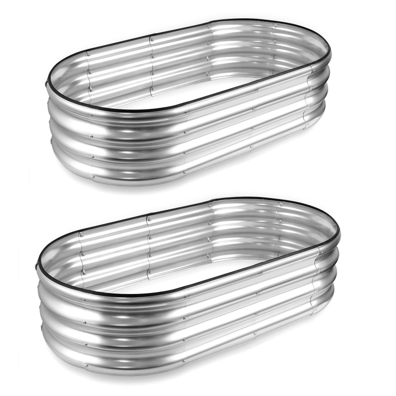 1PCS Oval-shaped Galvanized St - Smart Garden Storage ulasan dan harga