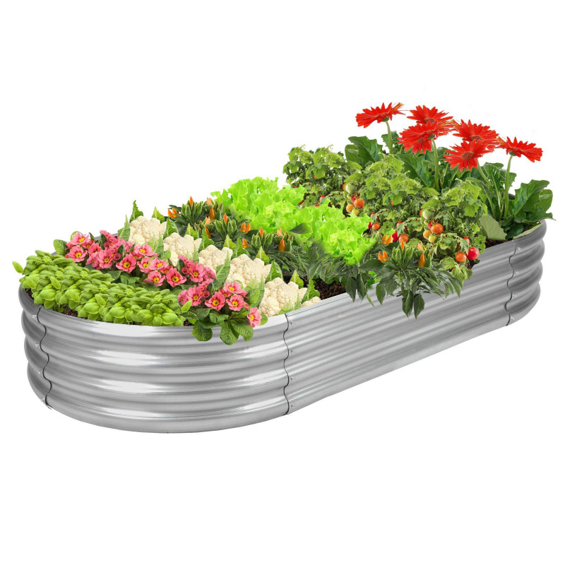 1PCS Oval-shaped Galvanized St - Smart Garden Storage ulasan dan harga