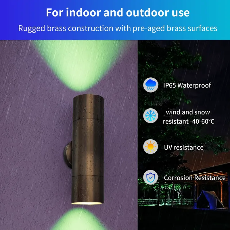 Durable Brass Outdoor LED Wall - Smart Gardening ulasan dan harga