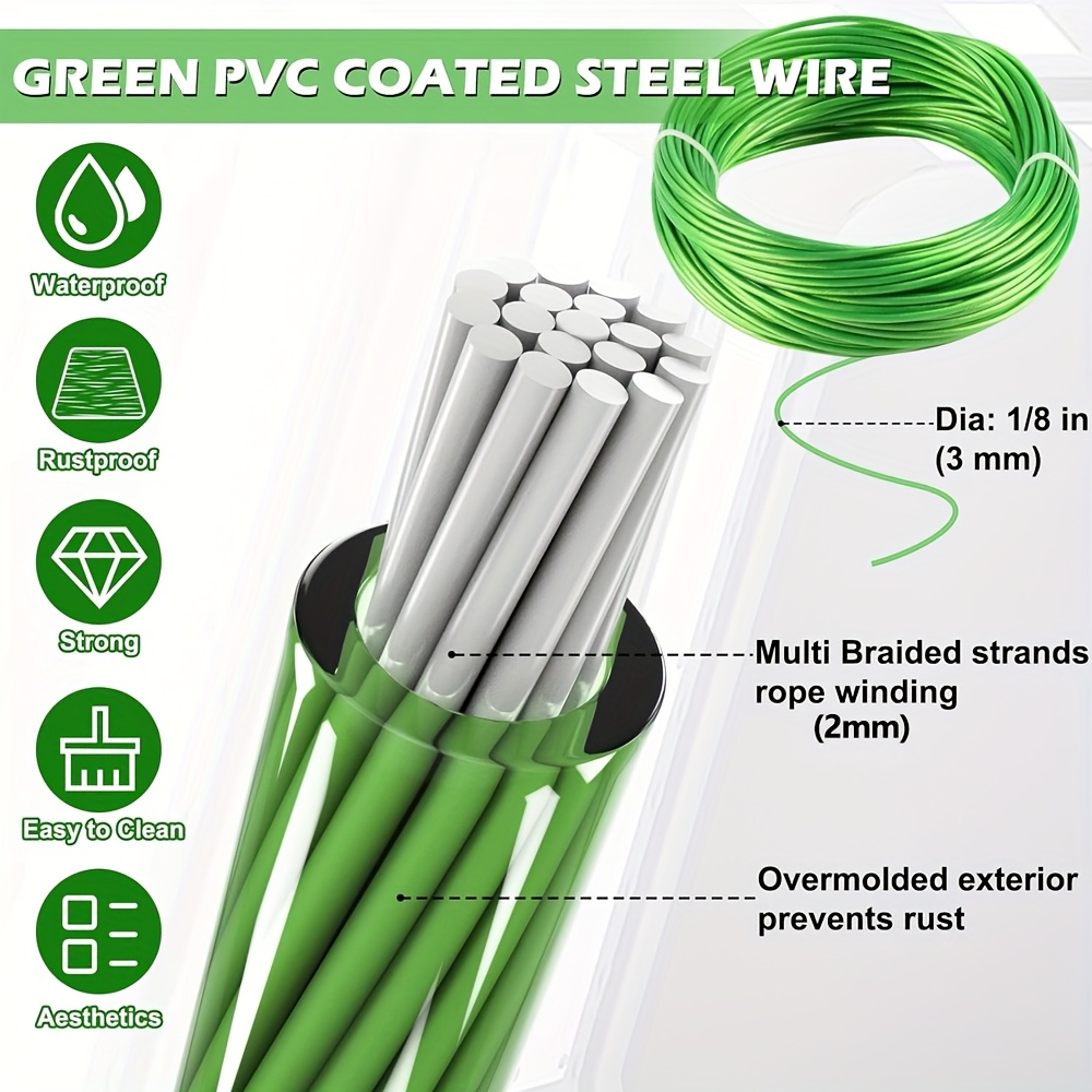 1/8 Inch (3mm Diameter) Green  - Smart Garden Fence ulasan dan harga