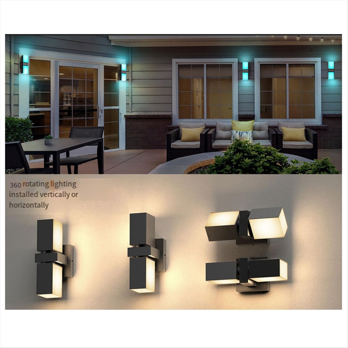 AA19 LED Wall Light Dual Head  - Smart Garden Fence ulasan dan harga