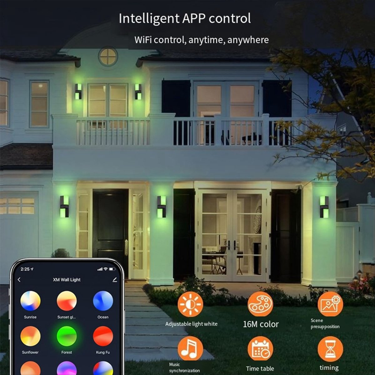 AA19 LED Wall Light Dual Head  - Smart Garden Fence ulasan dan harga