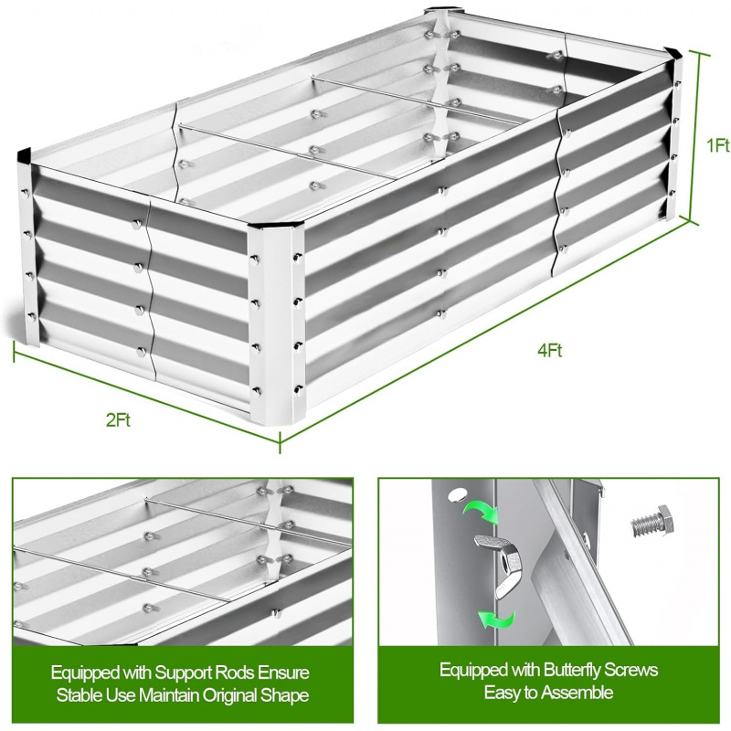 Large Bottomless Galvanized Ga - Smart Garden Storage ulasan dan harga