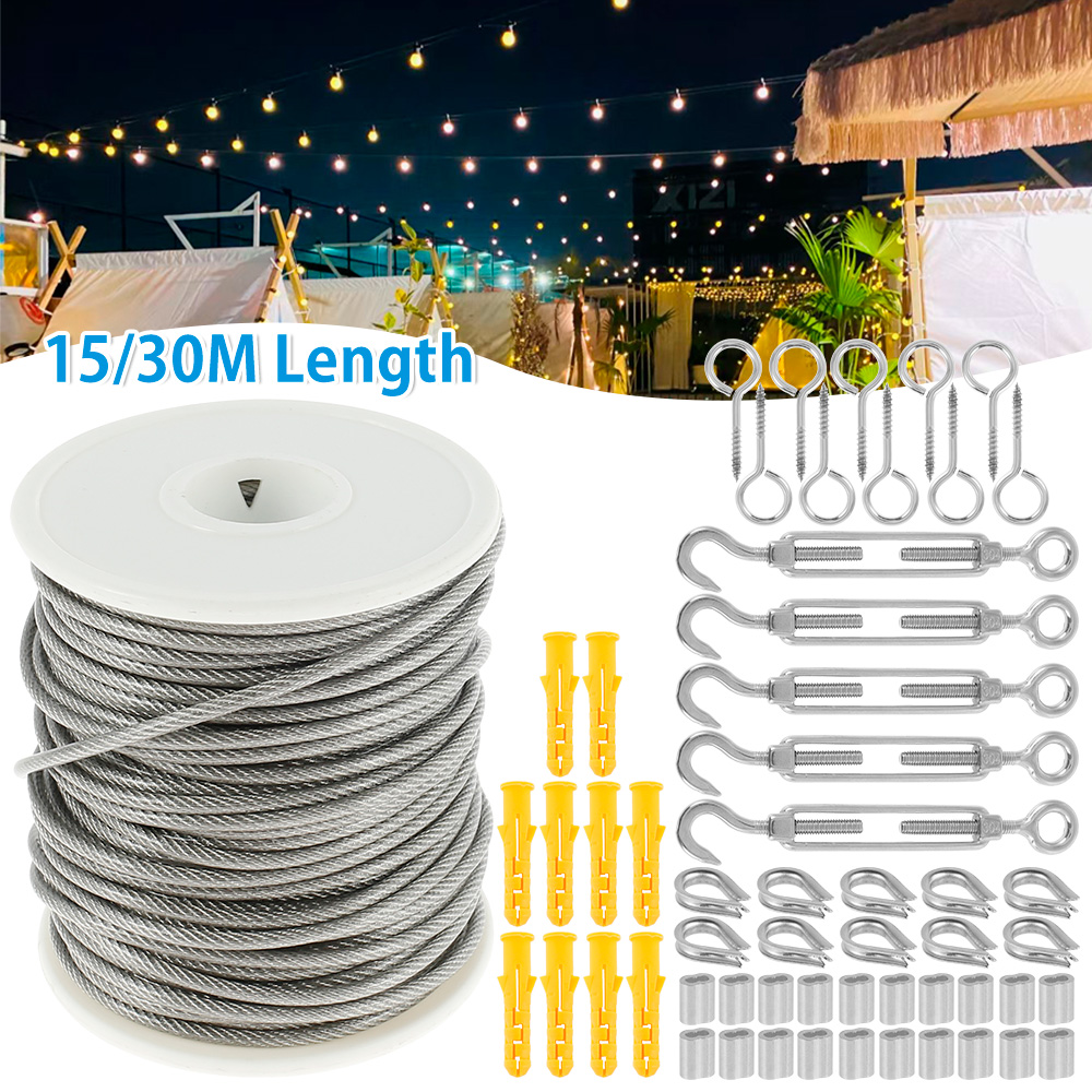 15M/30M Wire Cable Rope Stainl - Smart Garden Fence ulasan dan harga